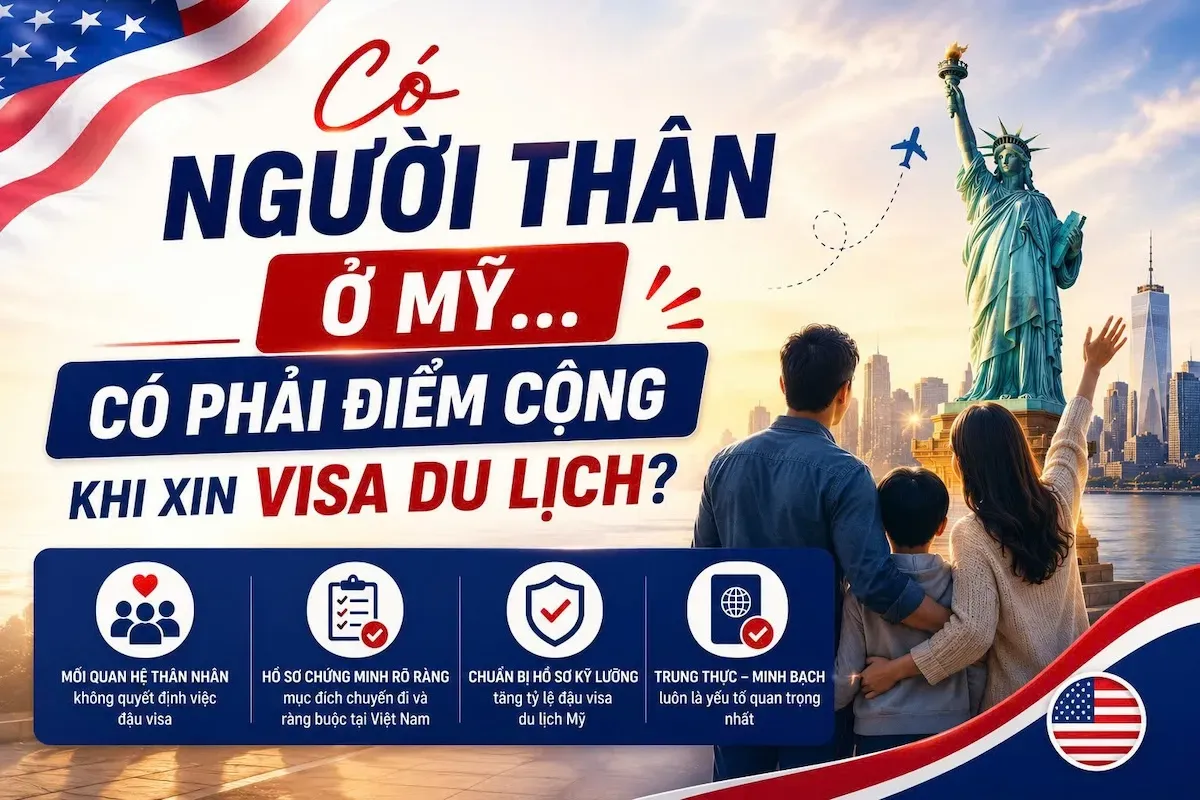 2026 Có Người Thân Ở Mỹ… Có Phải Điểm Cộng Khi Xin Visa Du Lịch?