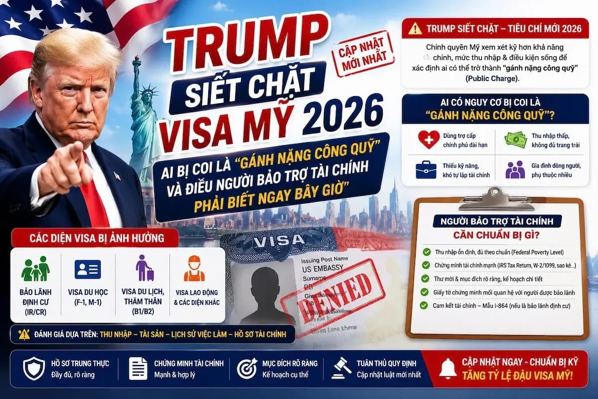 Gánh Nặng Công Quỹ Mỹ 2026: Ngài Trump Siết Visa Ra Sao?