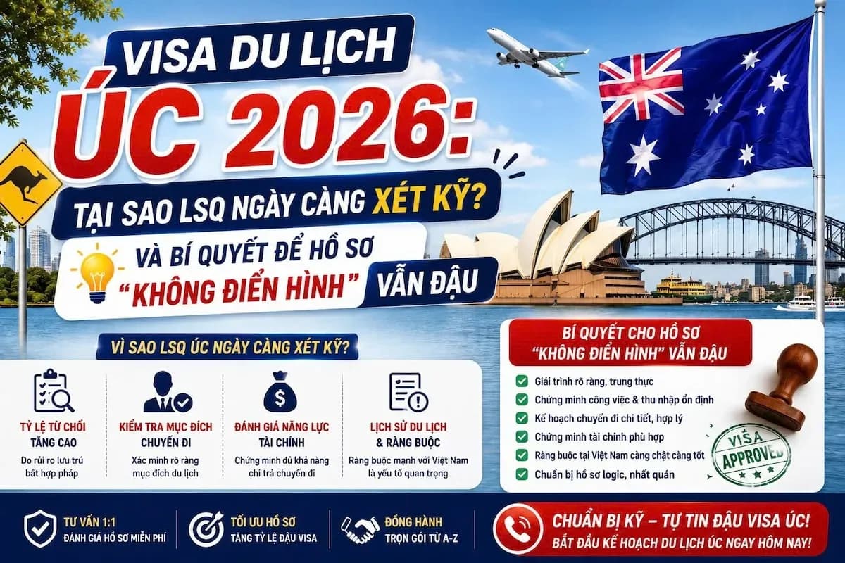 Visa Du Lịch Úc 2026: Bí Quyết Để Hồ Sơ "Không Điển Hình" Vẫn Đậu