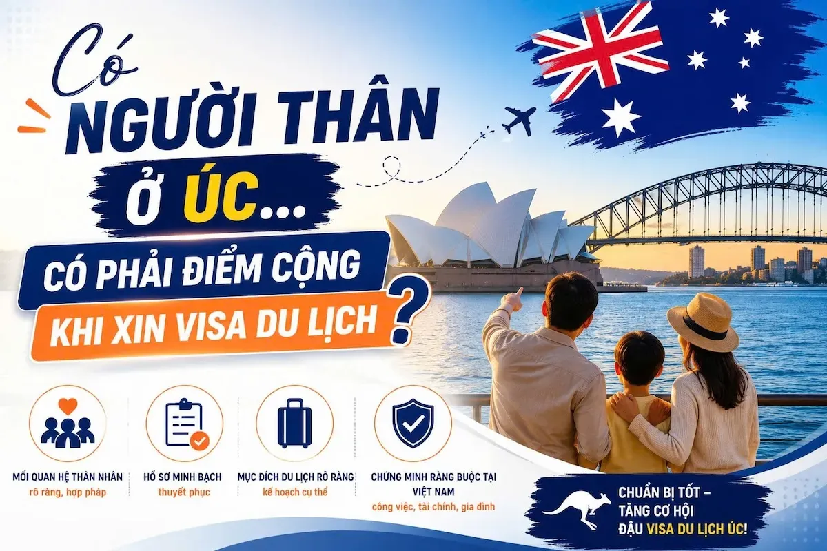 Có Người Thân Ở Úc Xin Visa Du Lịch Dễ Hơn Không? 2026