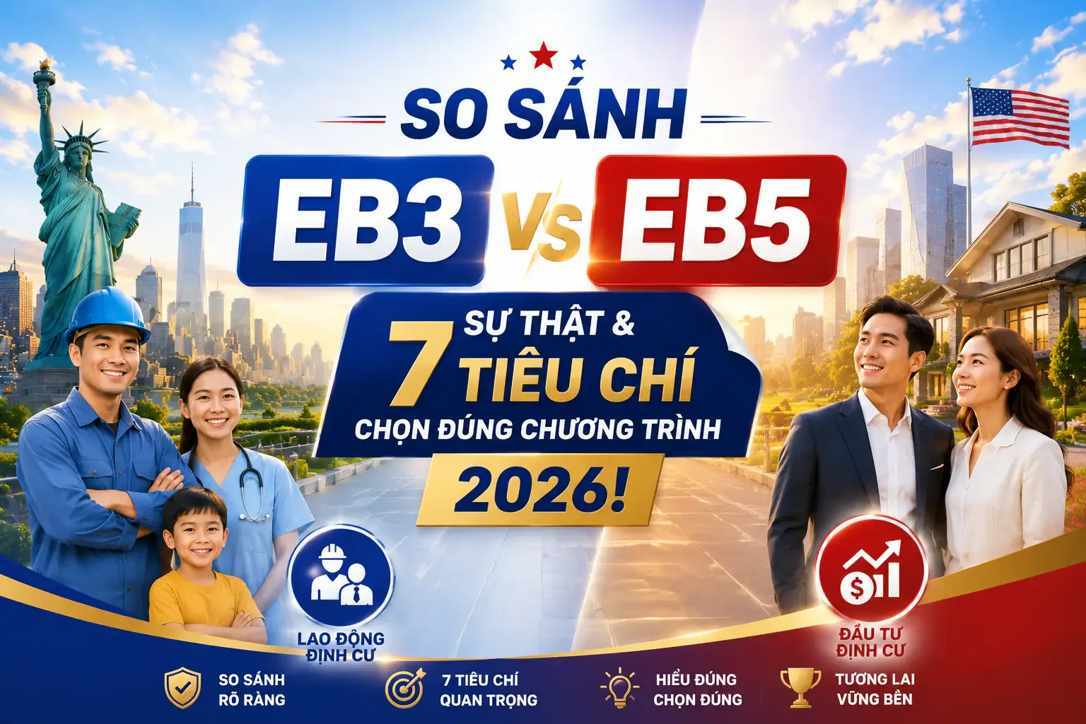 So Sánh EB3 Và EB5: Sự Thật & 7 Tiêu Chí Chọn Đúng Chương Trình 2026!