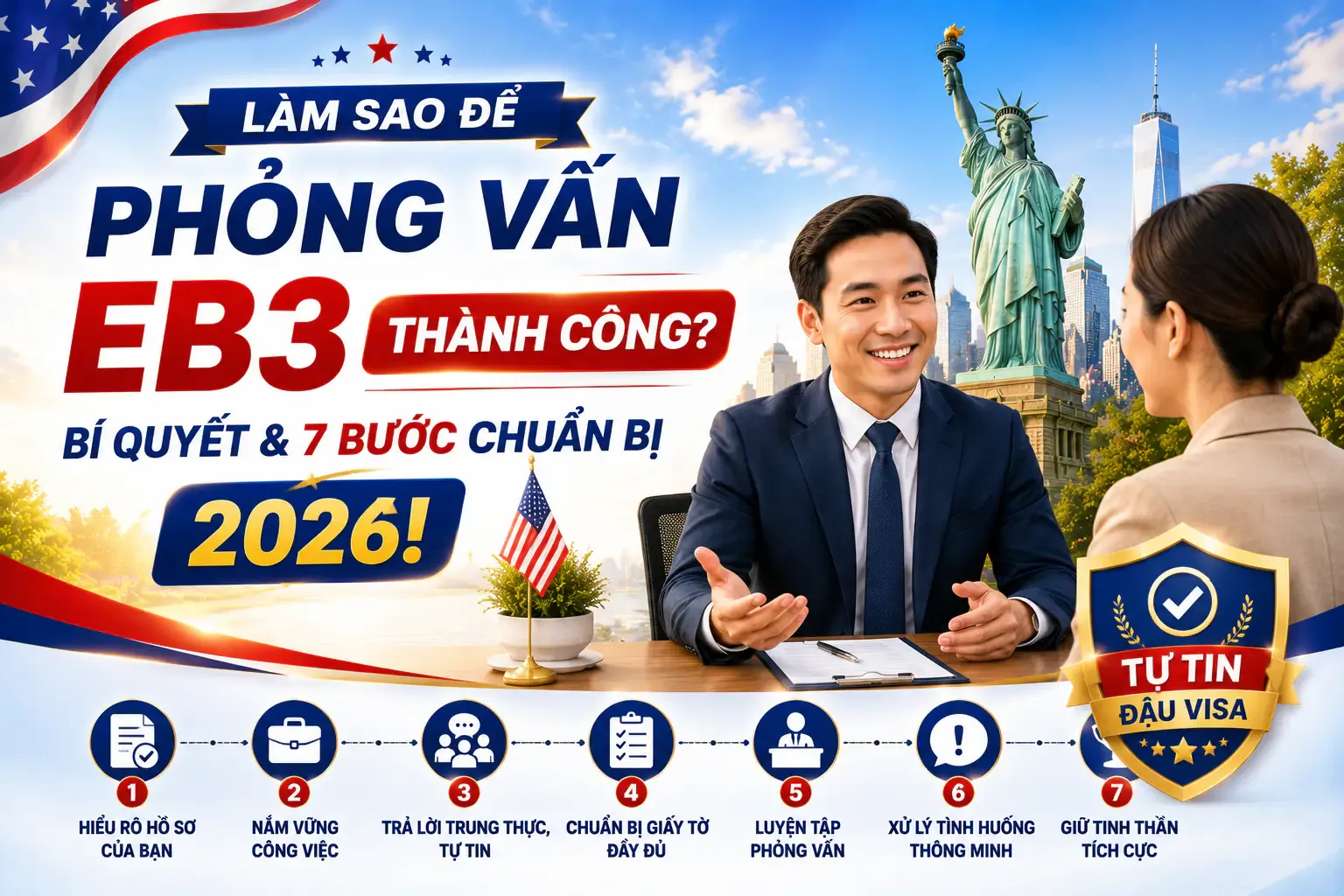 Làm Sao Để Phỏng Vấn EB3 Thành Công? Bí Quyết & 7 Bước Chuẩn Bị 2026!