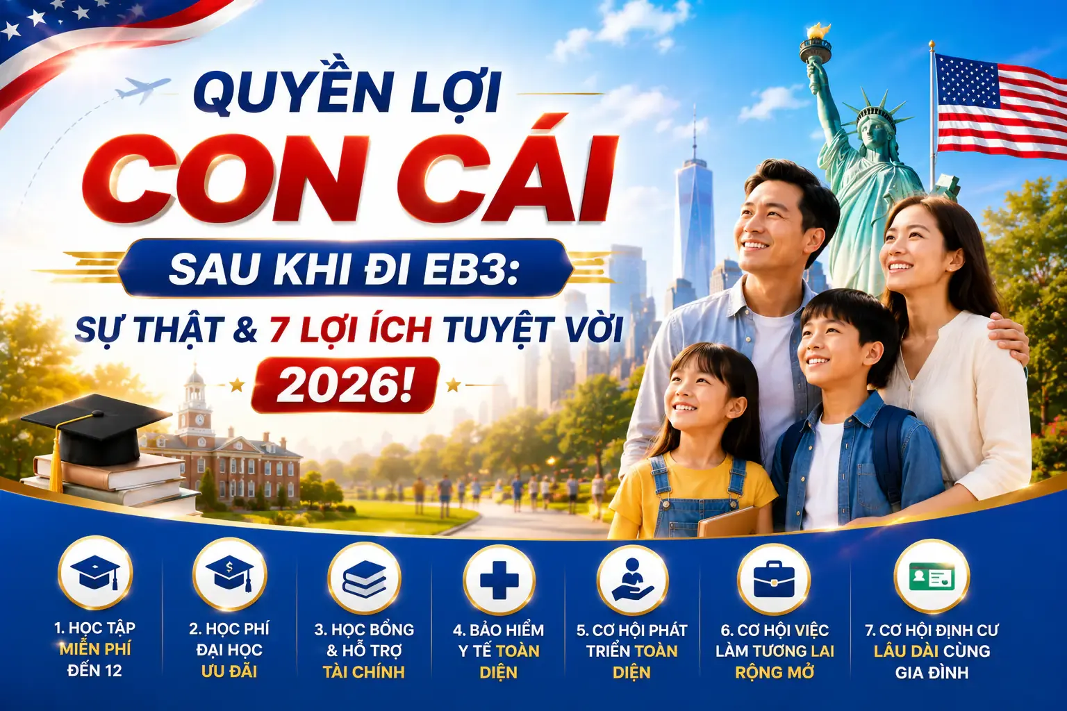 Quyền Lợi Con Cái Sau Khi Đi EB3: Sự Thật & 7 Lợi Ích Tuyệt Vời 2026!