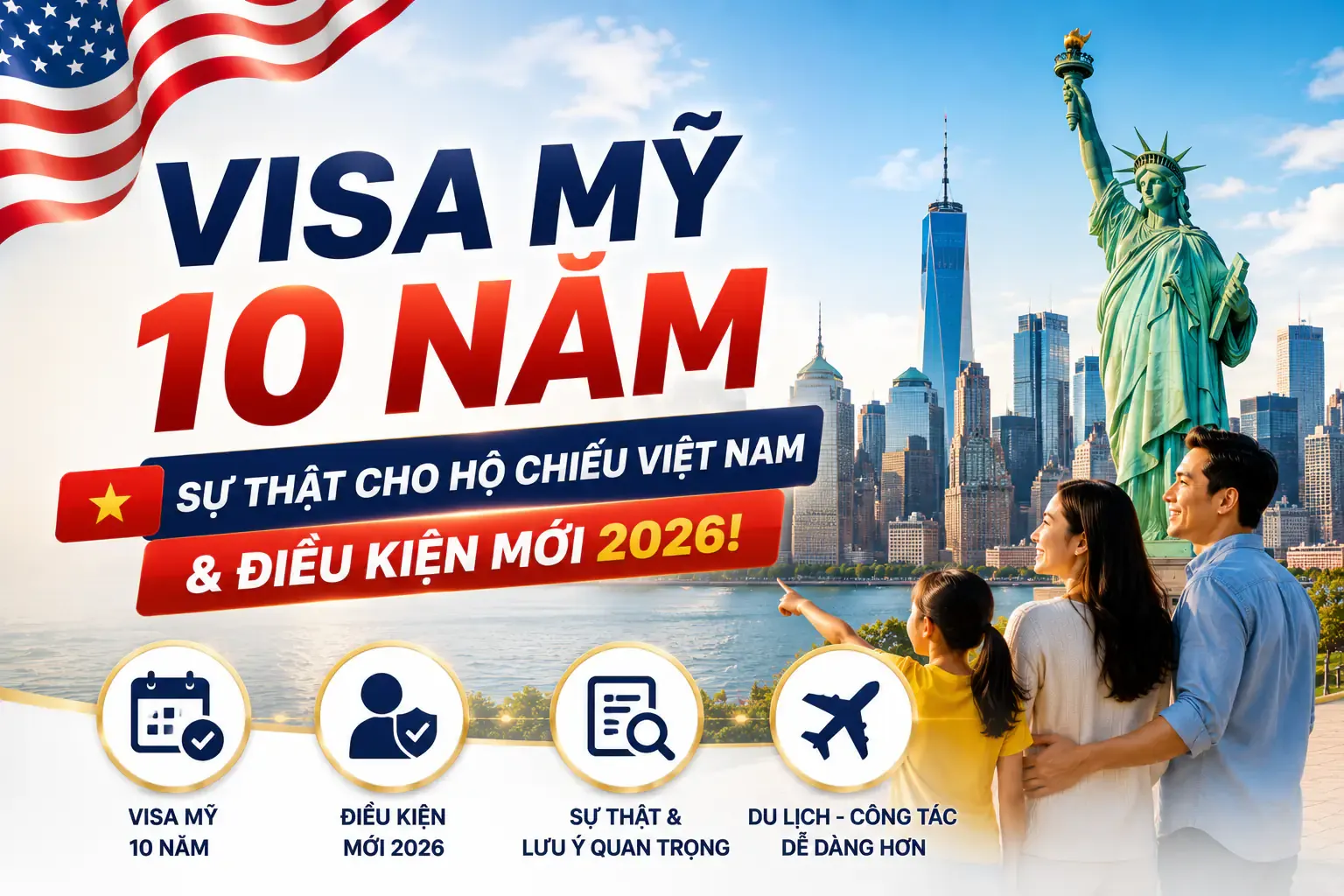 Visa Mỹ 10 Năm: Sự Thật Cho Hộ Chiếu Việt Nam & Điều Kiện Mới 2026!