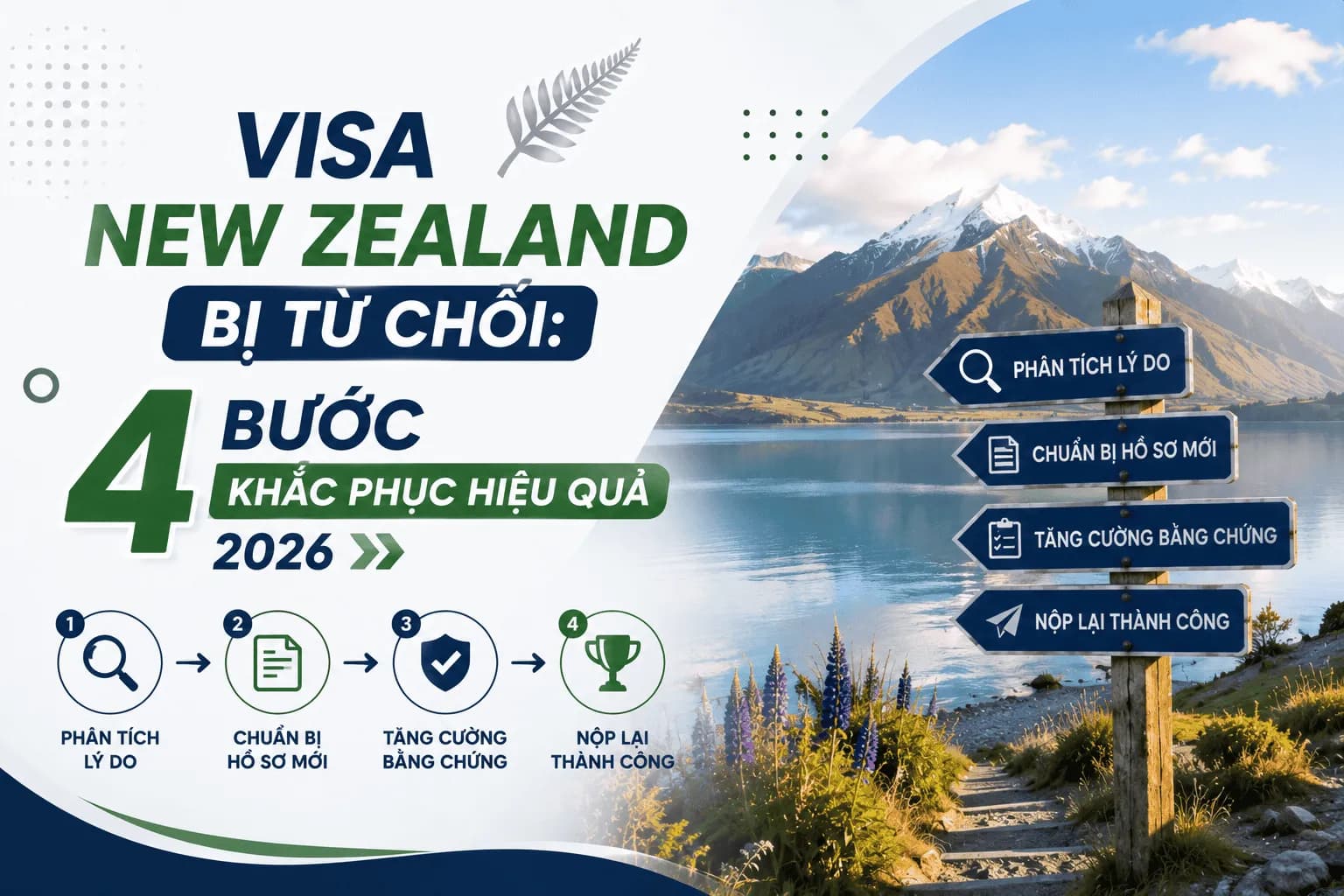 Visa New Zealand Bị Từ Chối: Quy Trình Xử Lý 4 Bước Hiệu Quả 2026
