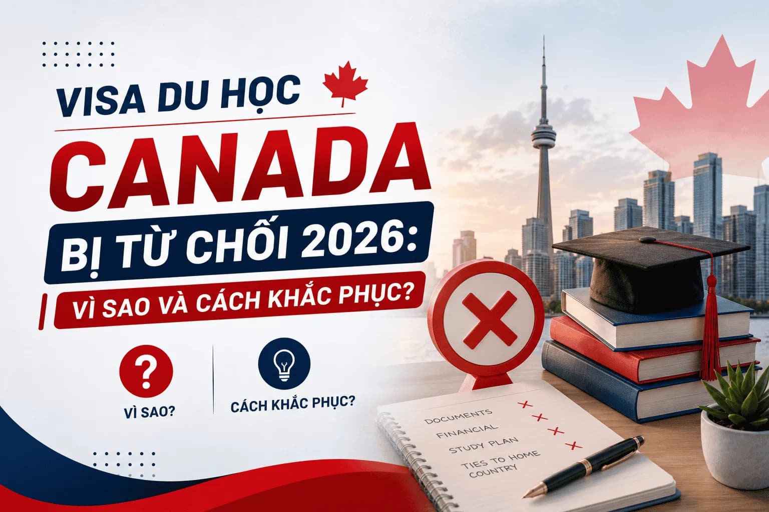 Visa Du Học Canada Bị Từ Chối 2026: Vì Sao Và Cách Khắc Phục?