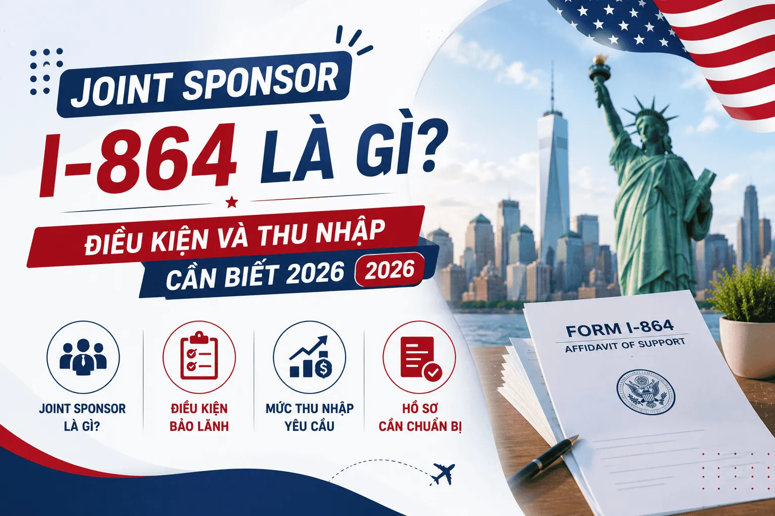 Joint Sponsor I-864 Là Gì? Điều Kiện Và Thu Nhập Cần Biết 2026