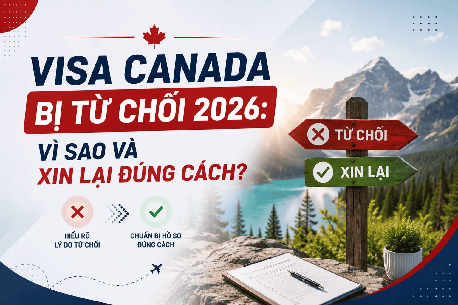 Visa Canada Bị Từ Chối 2026: Vì Sao Và Xin Lại Đúng Cách?