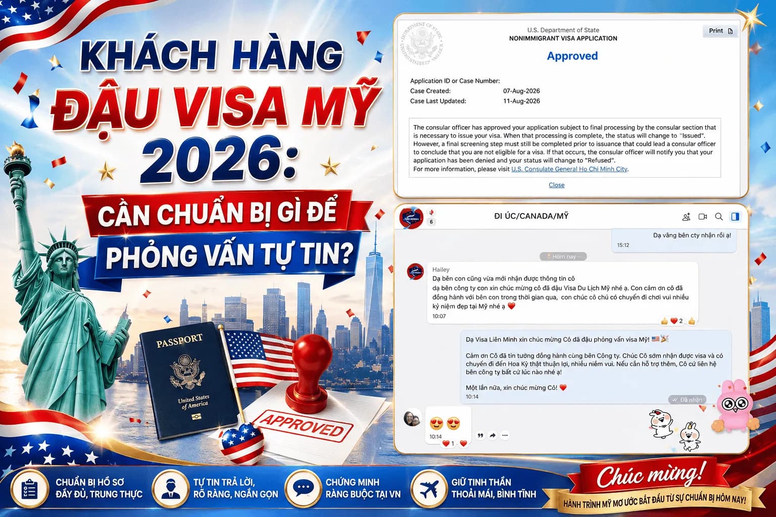 Khách Hàng Đậu Visa Mỹ 2026: Cần Chuẩn Bị Gì Để Phỏng Vấn Tự Tin?
