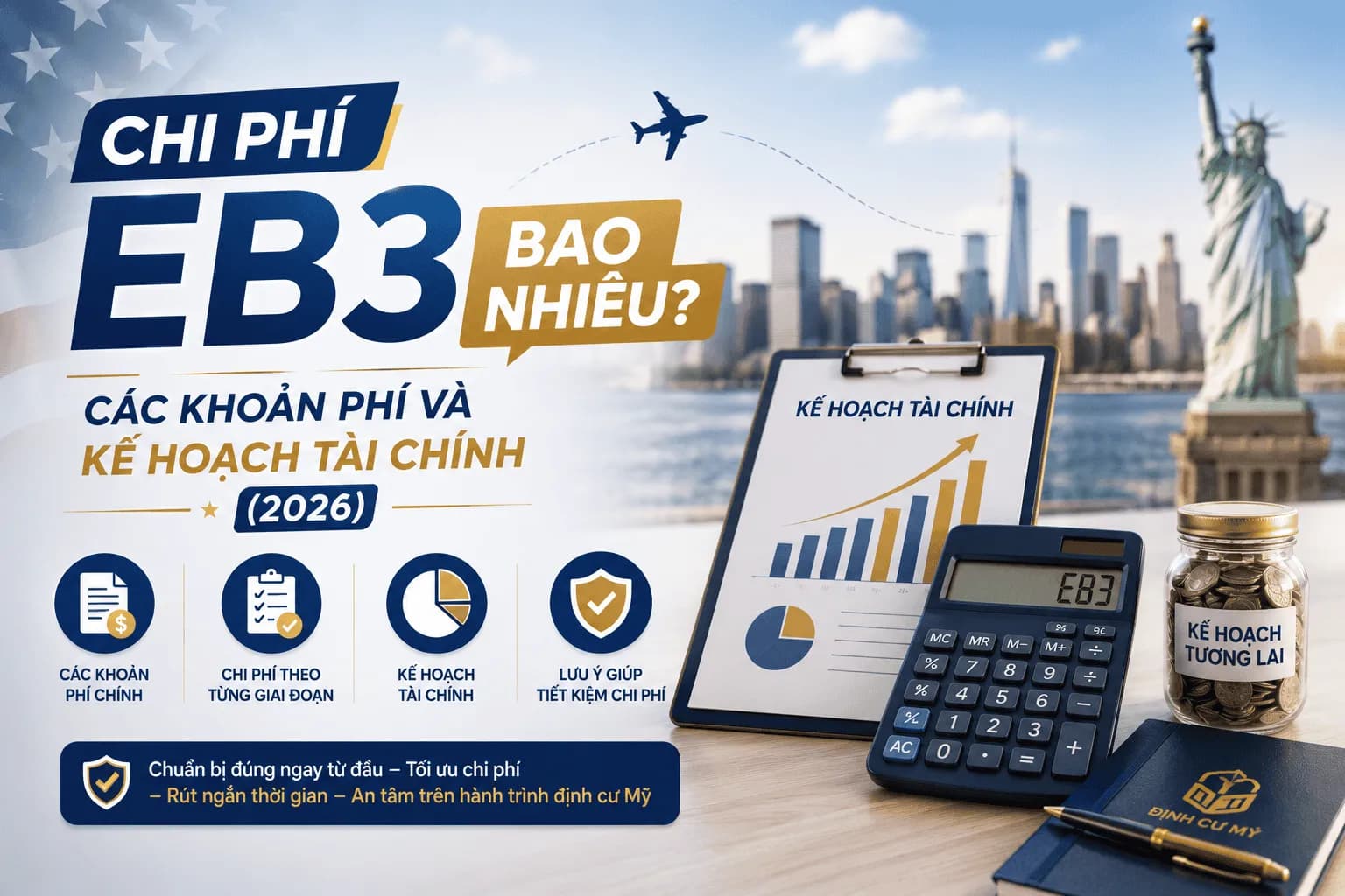 Chi Phí Làm EB3 Bao Nhiêu? Các Khoản Phí Và Kế Hoạch Tài Chính (2026)