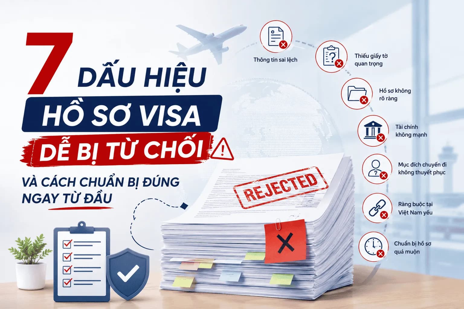 7 Dấu Hiệu Hồ Sơ Visa Dễ Bị Từ Chối Và Cách Chuẩn Bị Đúng Ngay Từ Đầu