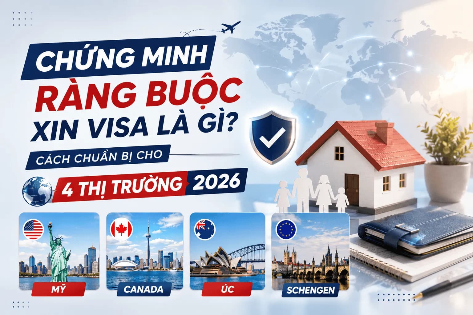 Chứng Minh Ràng Buộc Xin Visa Là Gì? Cách Chuẩn Bị Cho 4 Thị Trường 2026