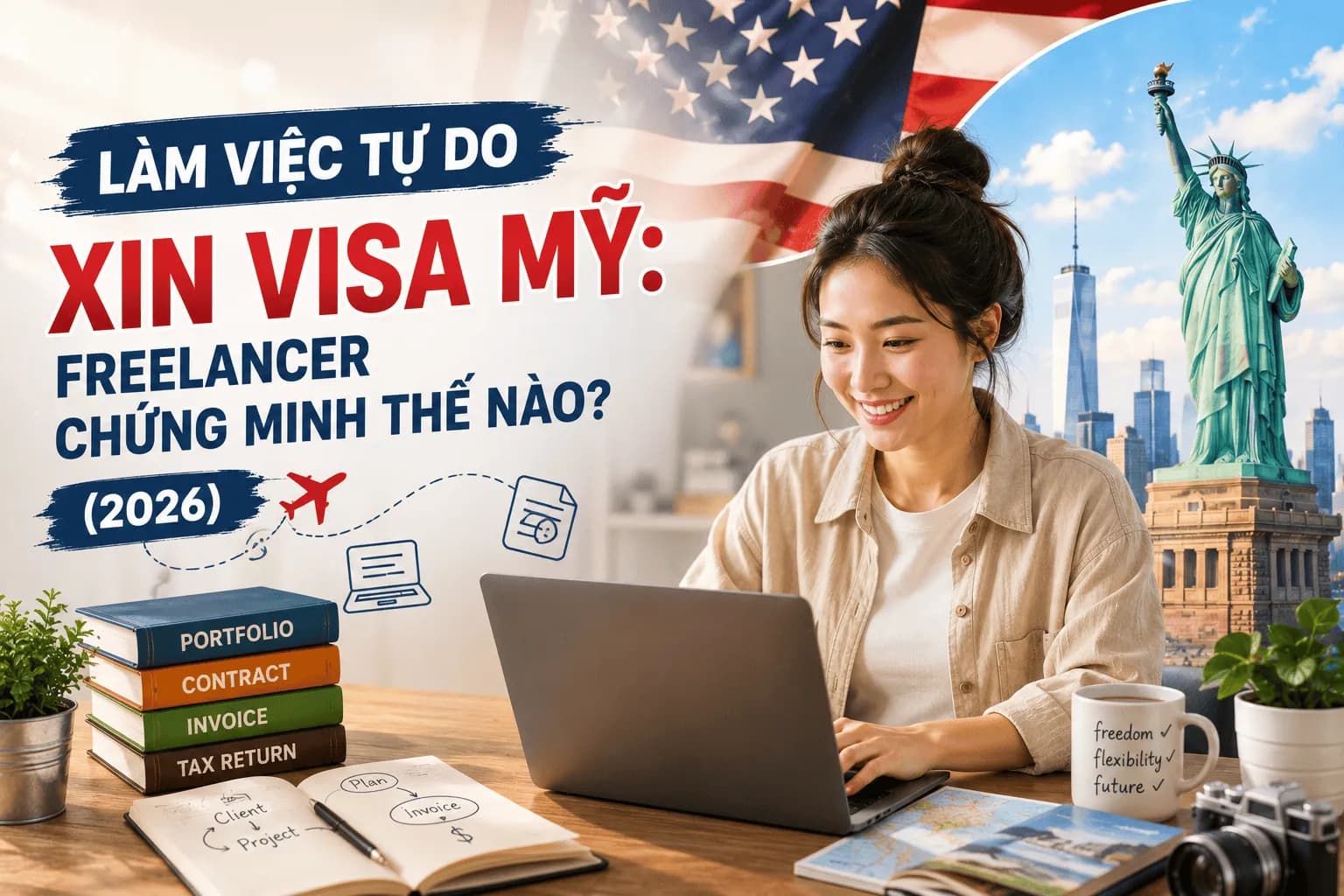Làm Việc Tự Do Xin Visa Mỹ: Freelancer Chứng Minh Thế Nào? (2026)