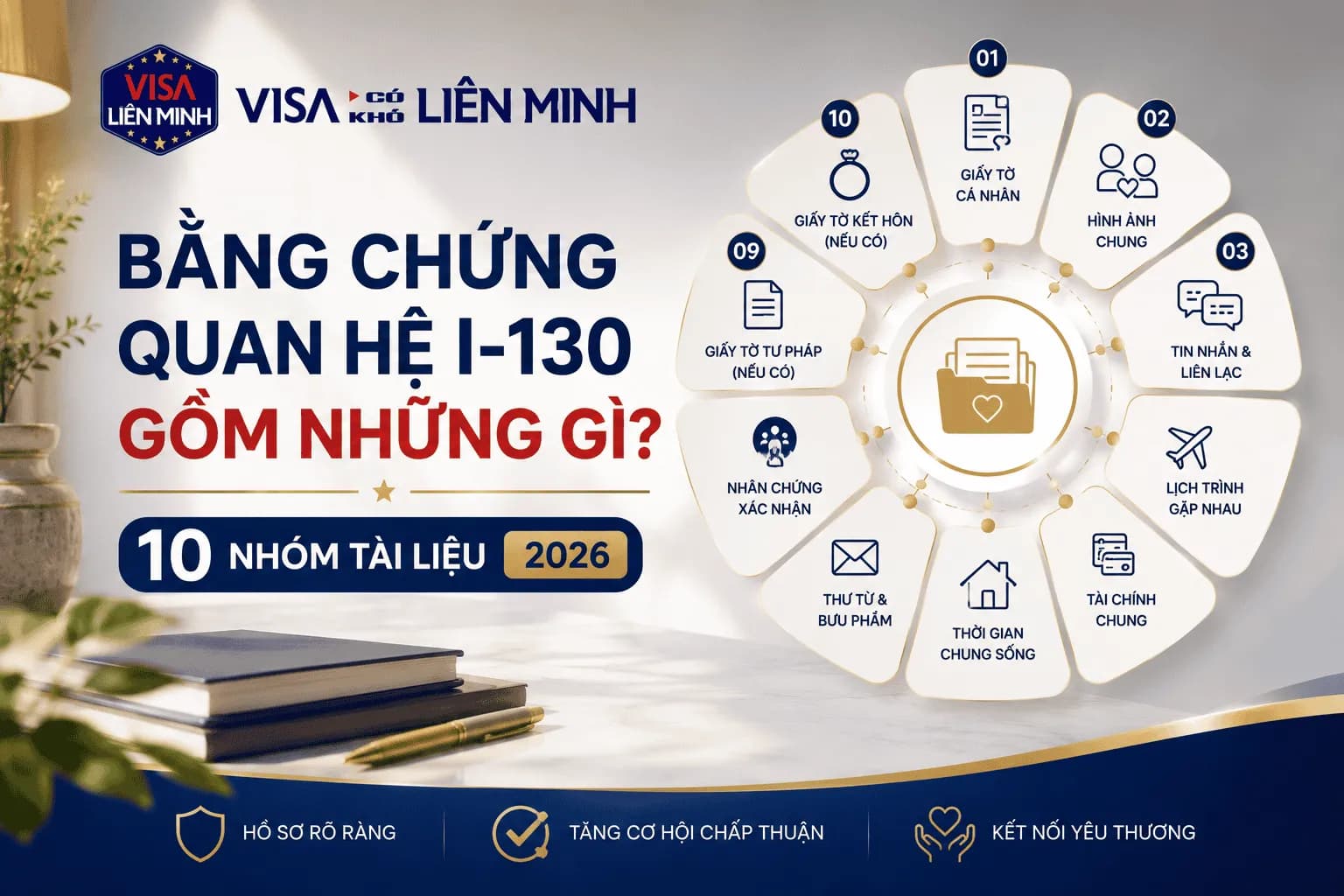 Bằng Chứng Quan Hệ I-130 Gồm Những Gì? 10 Nhóm Tài Liệu 2026