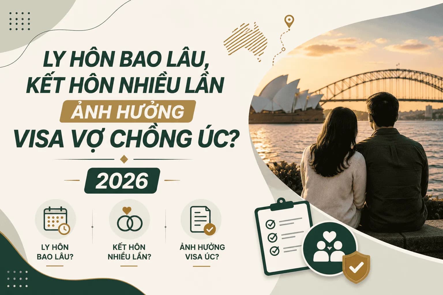 Ly Hôn Bao Lâu, Kết Hôn Nhiều Lần Ảnh Hưởng Visa Vợ Chồng Úc? 2026