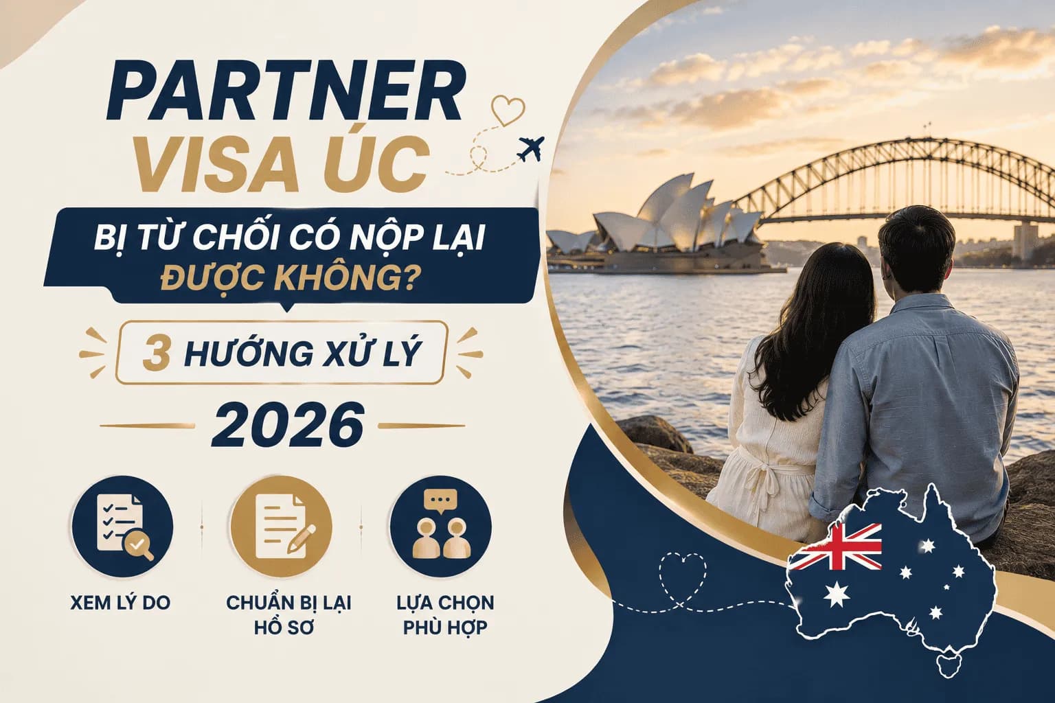 Partner Visa Úc Bị Từ Chối Có Nộp Lại Được Không? 3 Hướng Xử Lý 2026