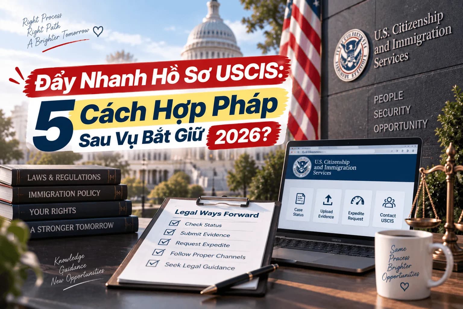 Đẩy Nhanh Hồ Sơ USCIS: 5 Cách Hợp Pháp Sau Vụ Bắt Giữ 2026?