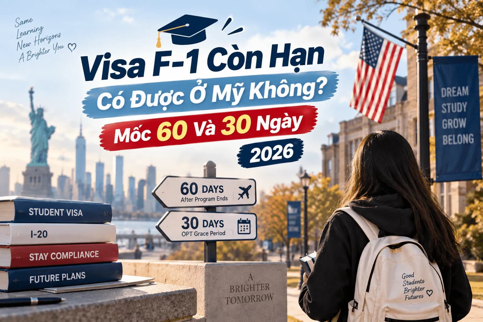 Visa F-1 Còn Hạn Có Được Ở Mỹ Không? Mốc 60 Và 30 Ngày 2026