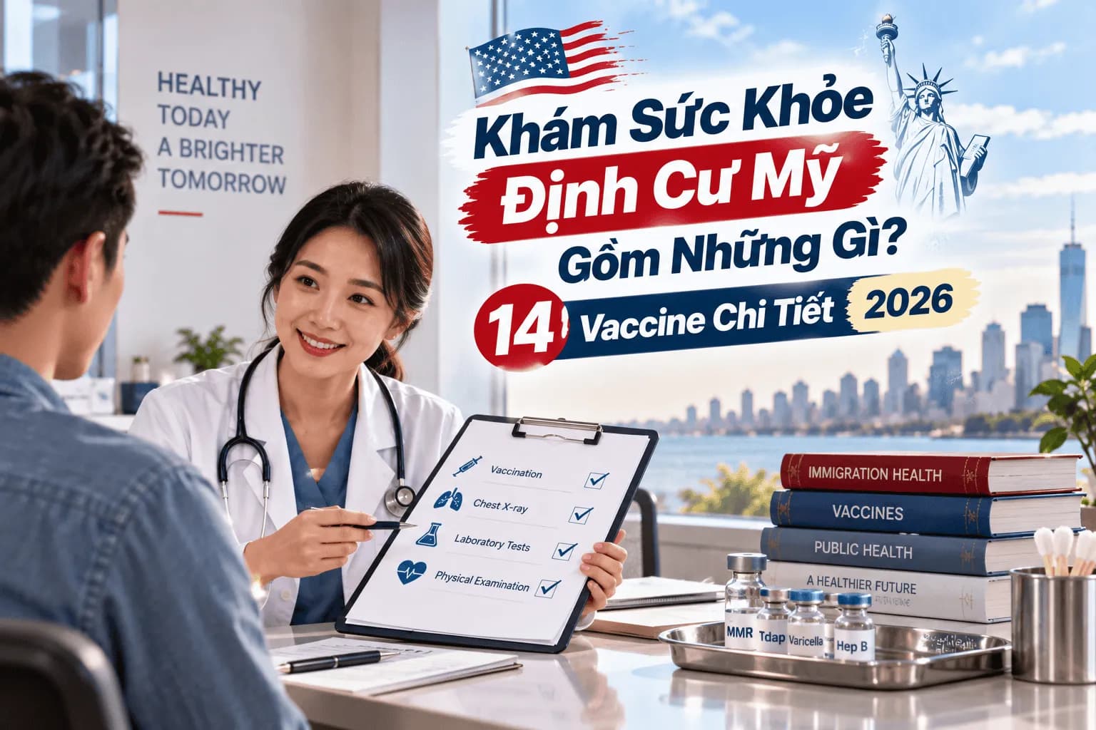 Khám Sức Khỏe Định Cư Mỹ Gồm Những Gì? 14 Vaccine Chi Tiết 2026