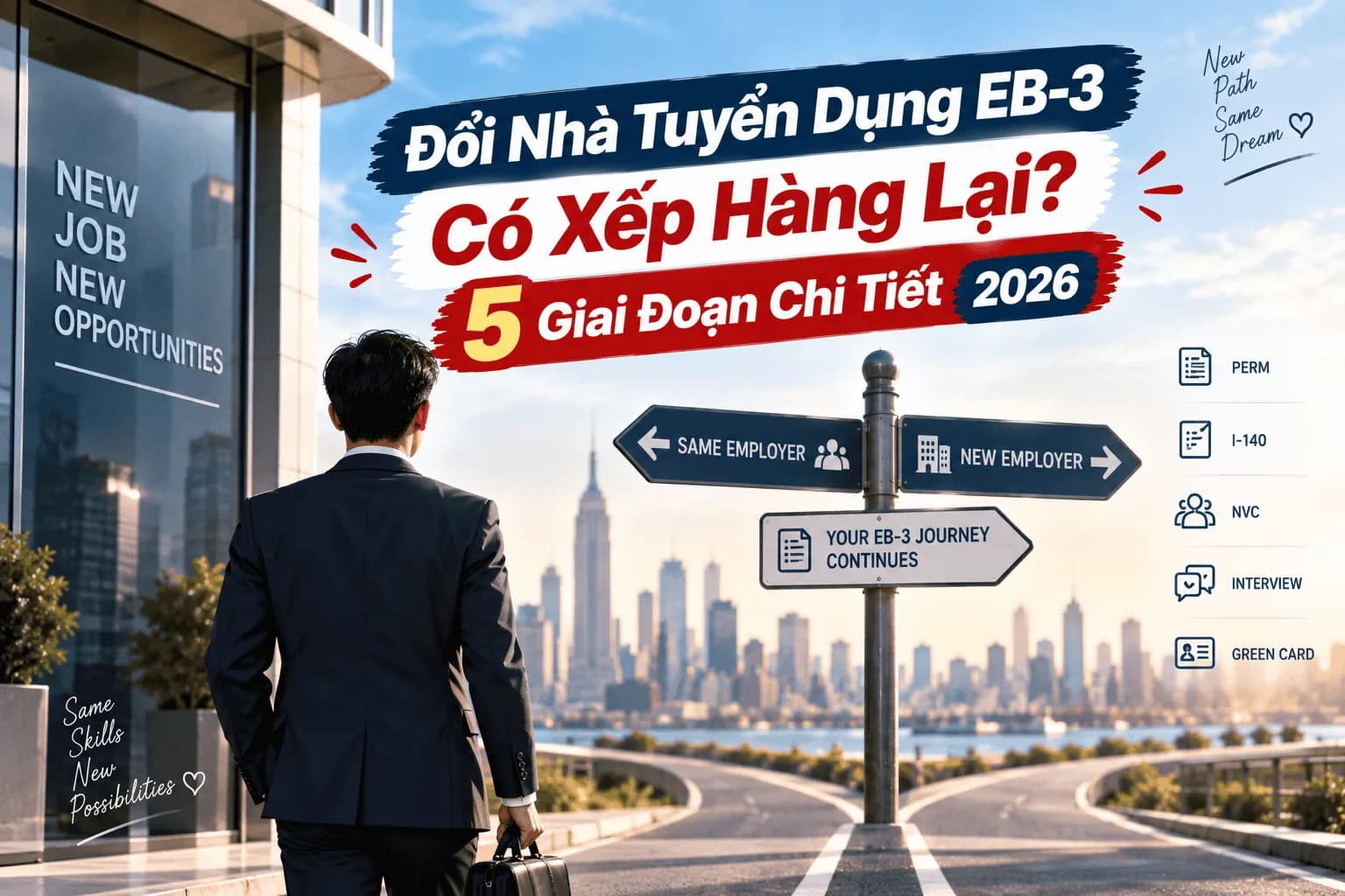 Đổi Nhà Tuyển Dụng EB-3 Có Xếp Hàng Lại? 5 Giai Đoạn Chi Tiết 2026