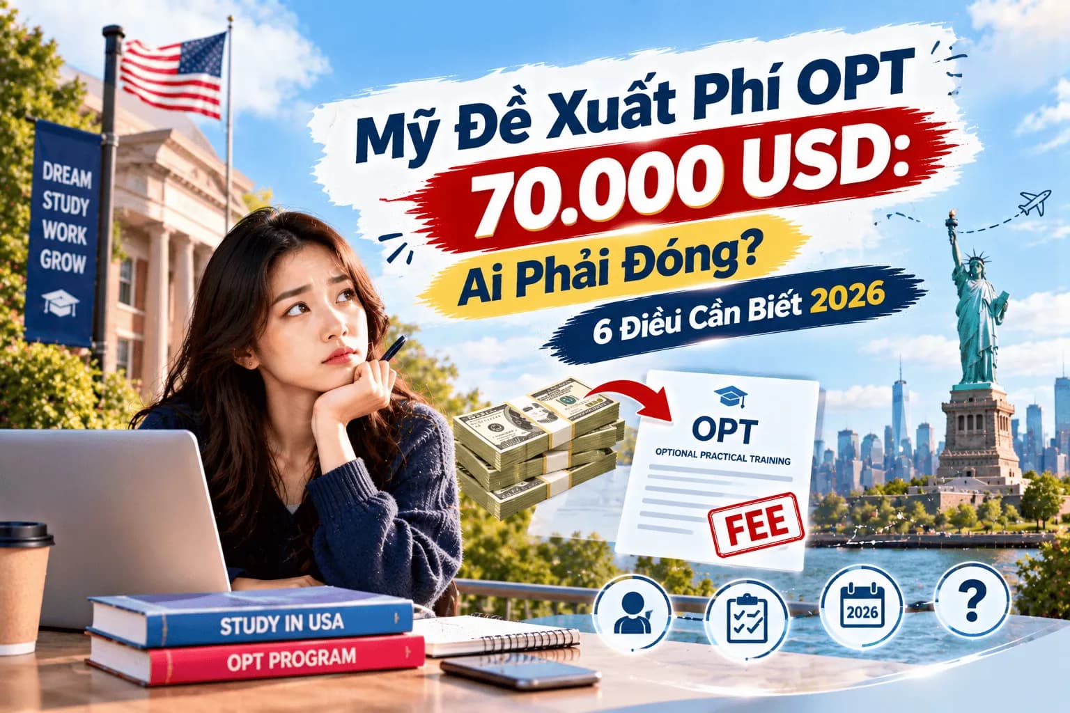 Mỹ Đề Xuất Phí OPT 70.000 USD: Ai Phải Đóng? 6 Điều Cần Biết 2026