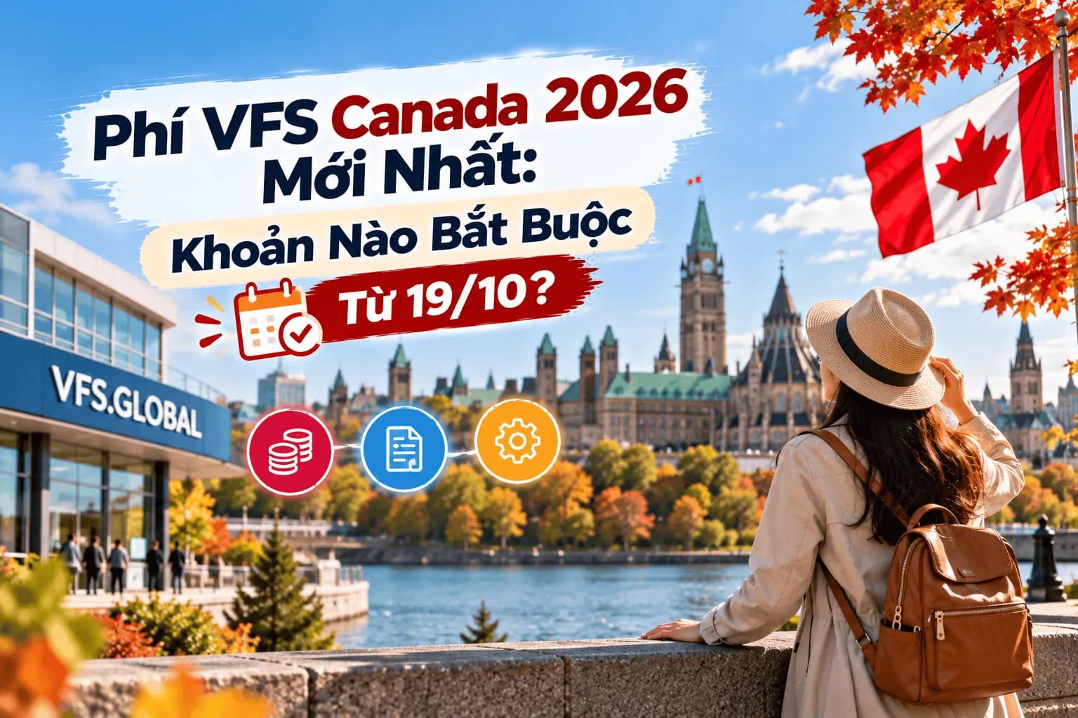 Phí VFS Canada 2026 Mới Nhất: Khoản Nào Bắt Buộc Từ 19/10?