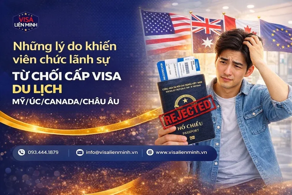 Tại Sao Hồ Sơ Visa Du Lịch Mỹ, Úc, Canada, Châu Âu Bị Từ Chối: Phân Tích Chuyên Sâu Và Giải Pháp Từ Visa Liên Minh