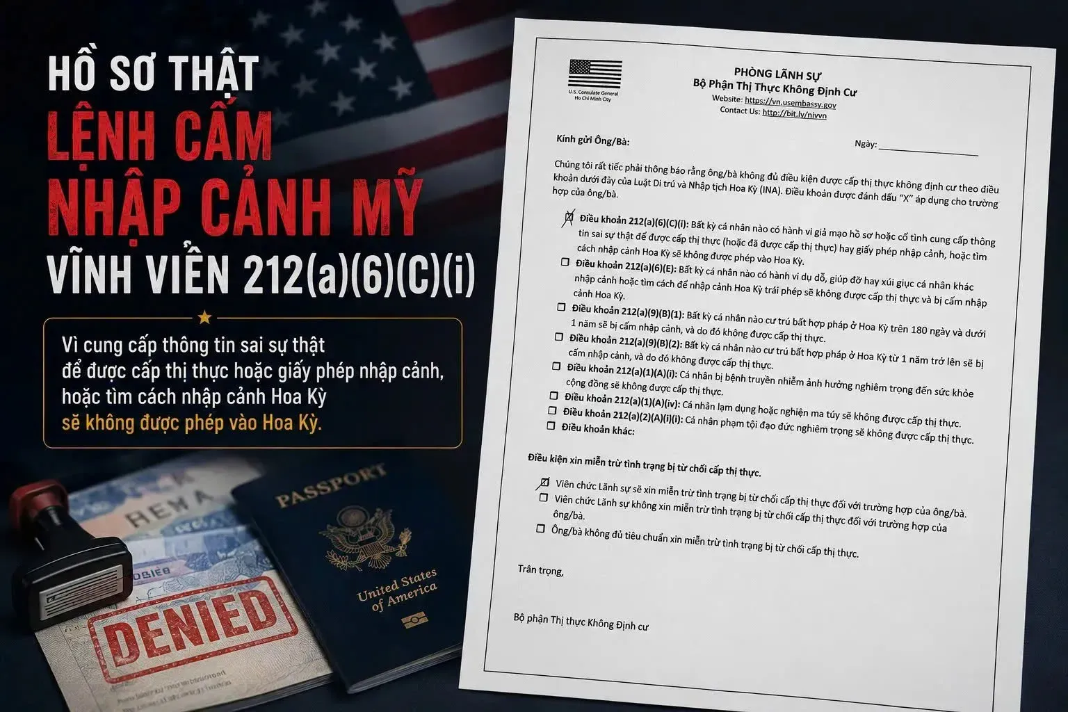 Hệ quả của điều khoản 212(a)(6)(C)(i)